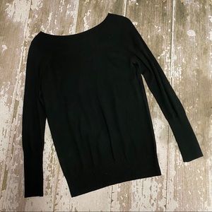 Ann Taylor Loft Classic Black Round Neck Sweater S